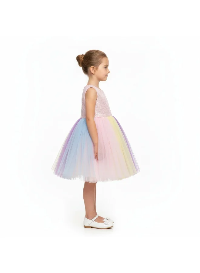 D'Daniela Rainbow Tulle Dress